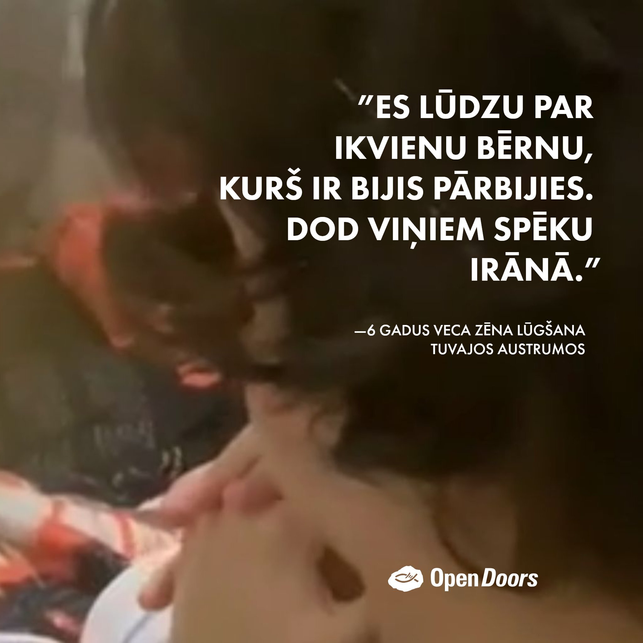6 gadus veca bērna lūgšanas par bērniem Irānā