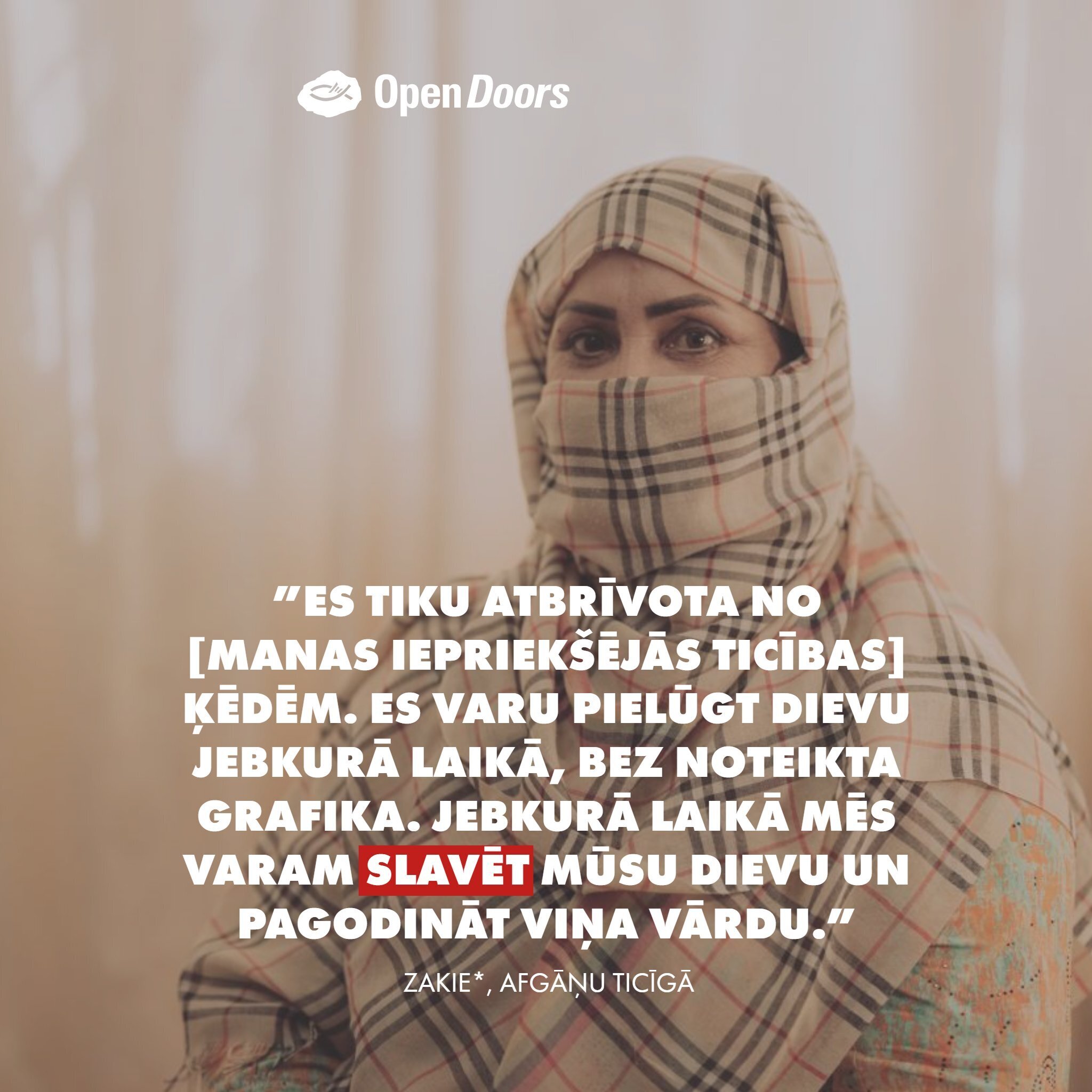 Afganistānas ticīgā Zakie dalās priekā un brīvībā, sekojot Kristum