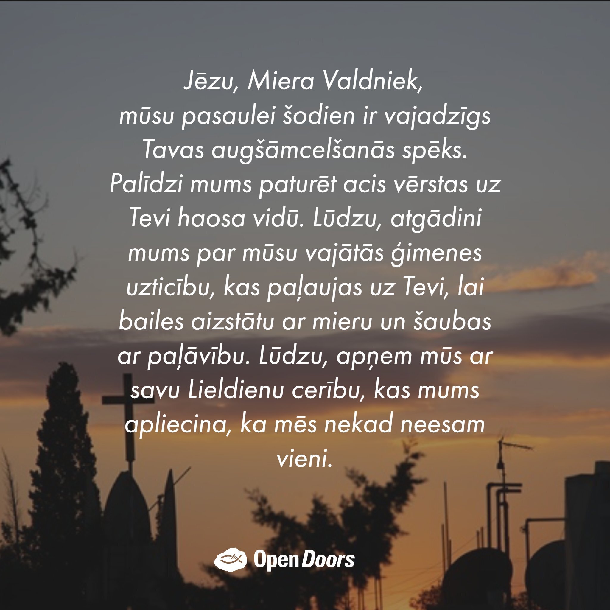 Lūgšana par Lieldienu cerību