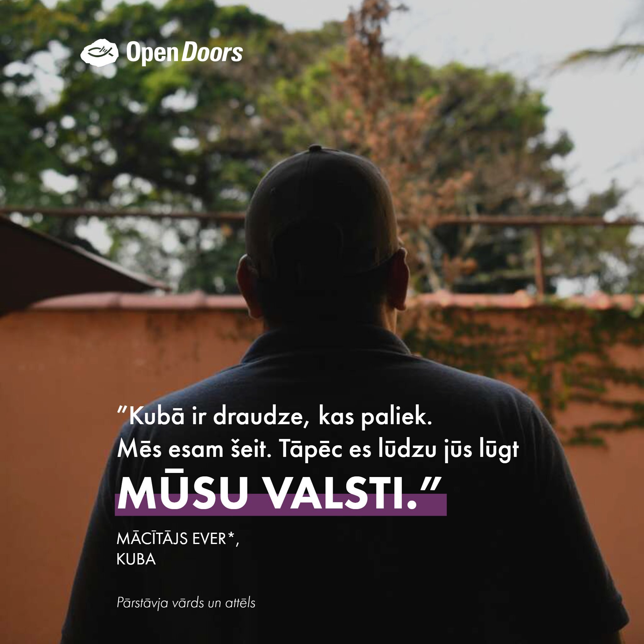 Lūgšanu vajadzība no Kubas