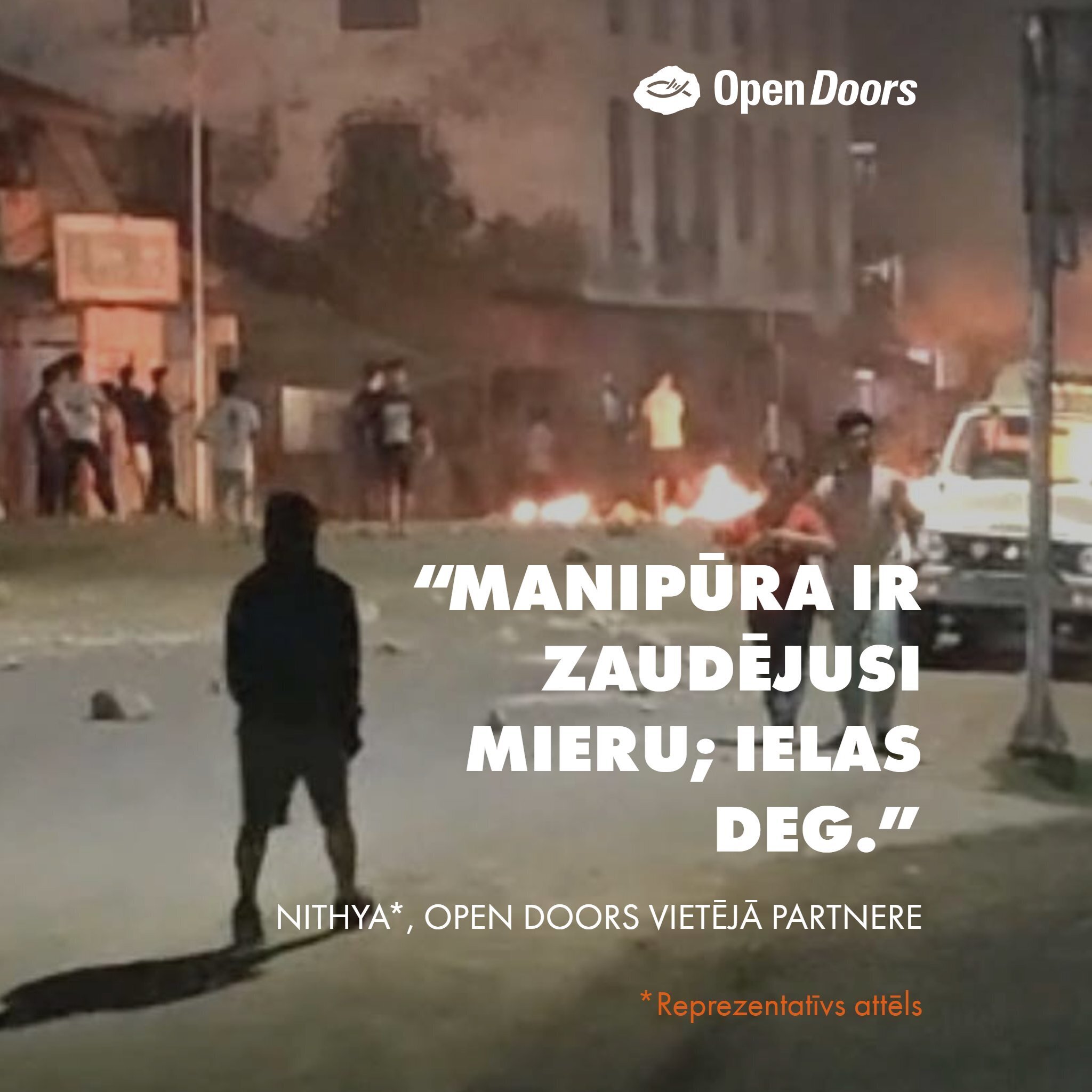 “Manipūra ir zaudējusi mieru; ielas deg.”