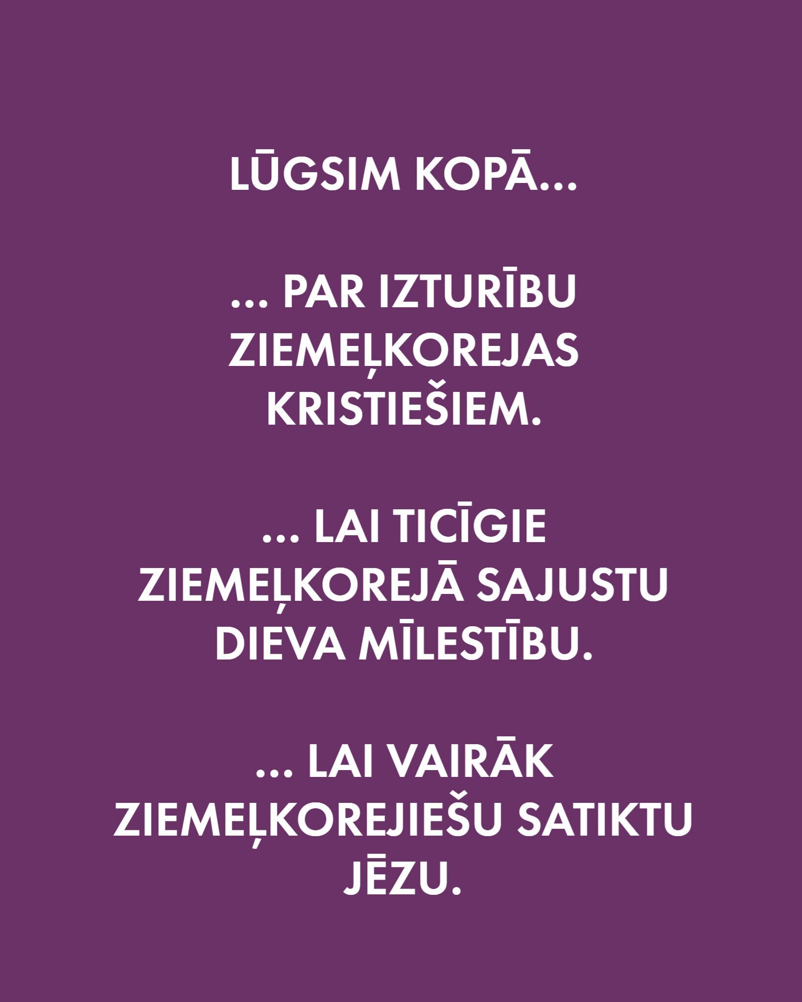 Vēstule no uzticīga Ziemeļkorejas kristieša