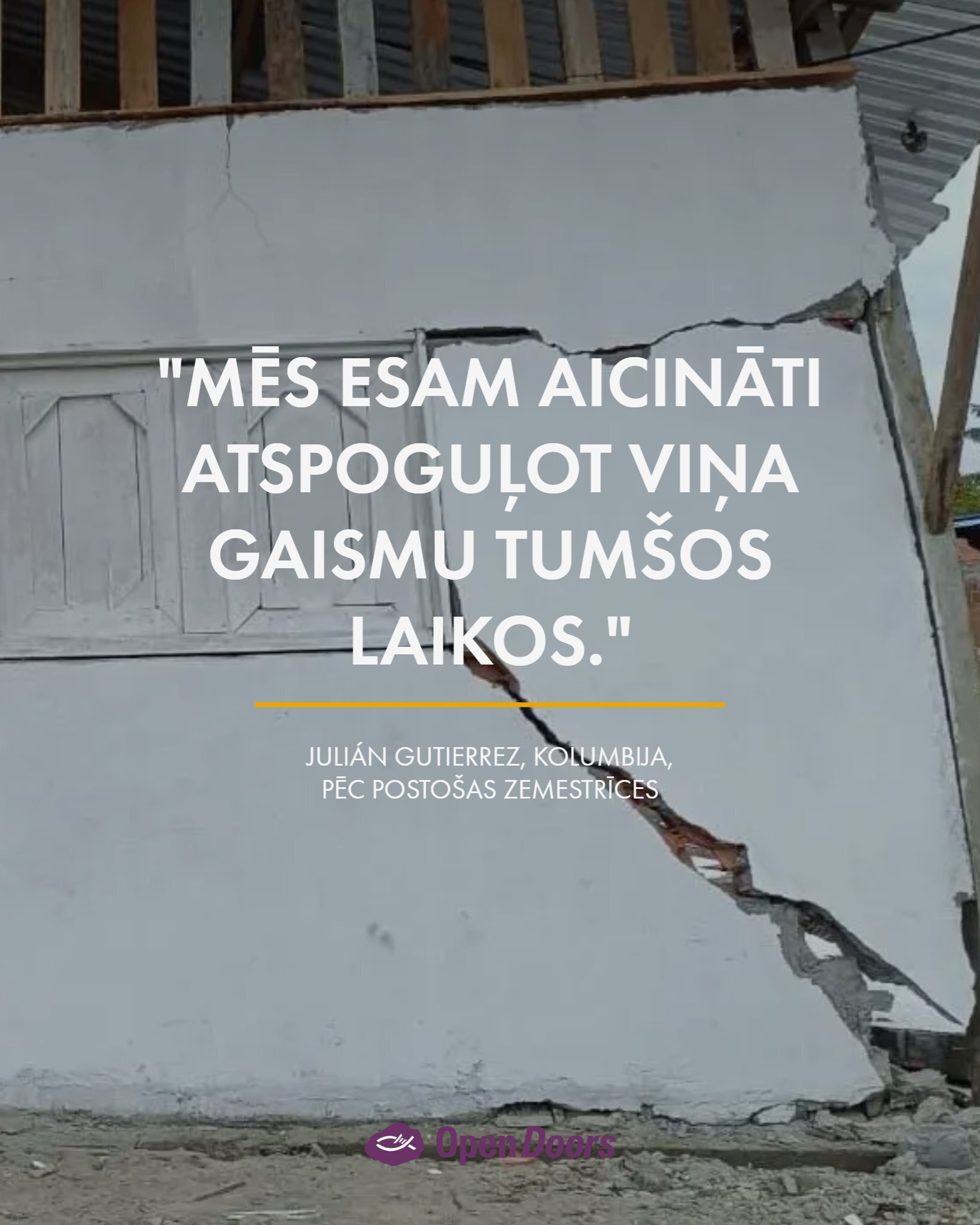 Lūgšana: Kolumbijas zemestrīce