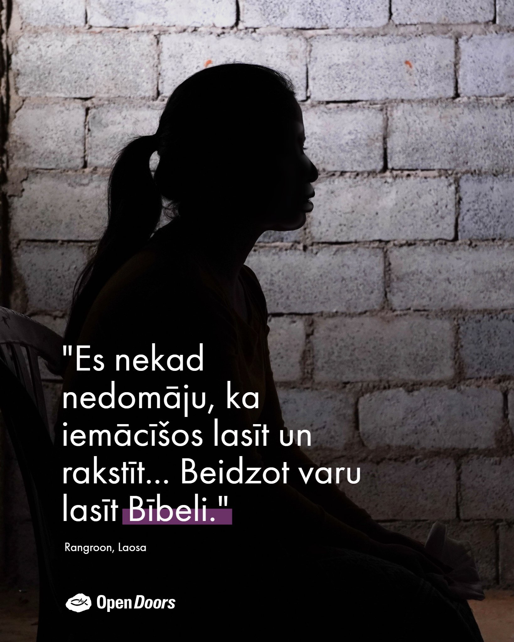 Rangroon ir iemācījusies lasīt Laosā
