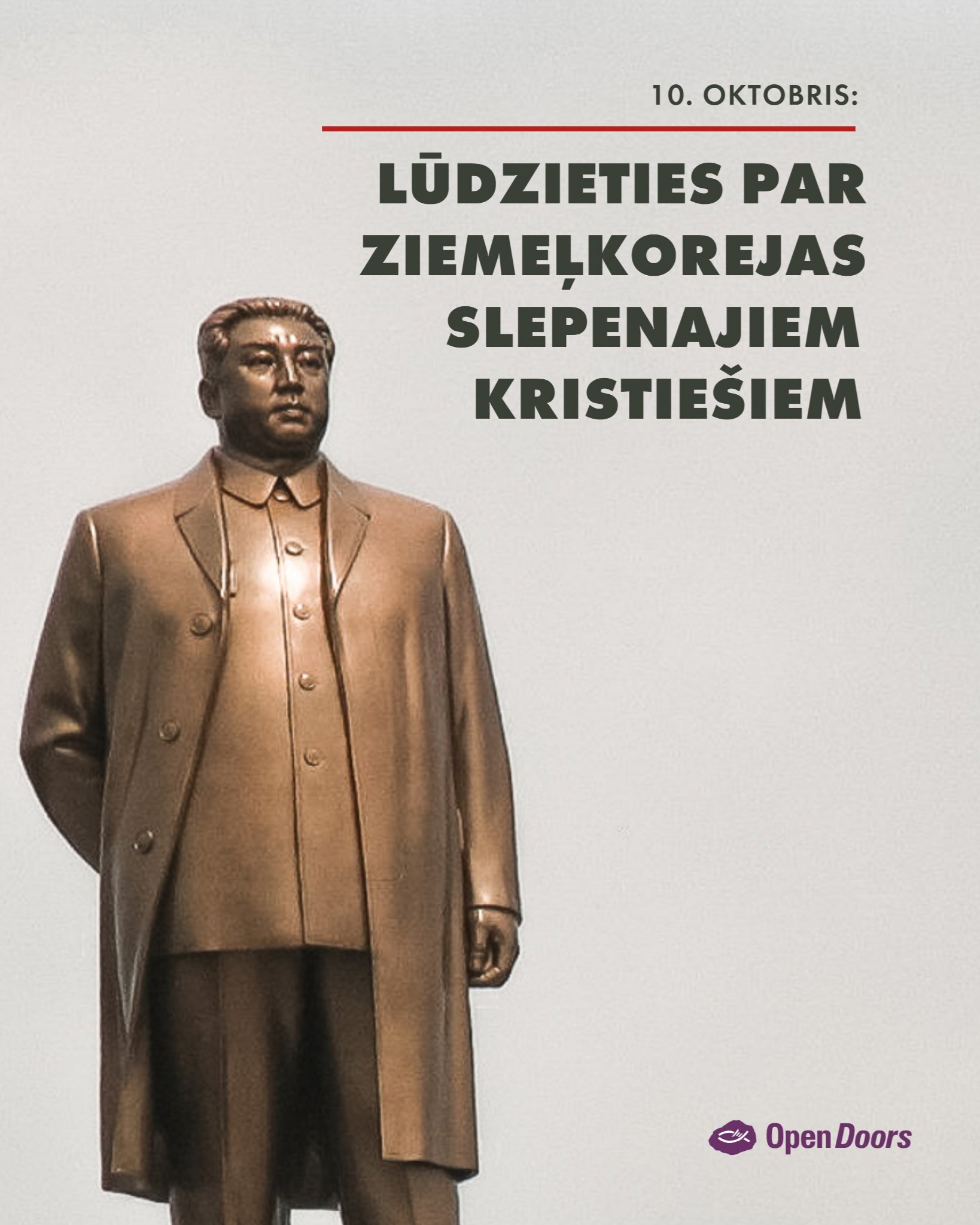 Lūdzieties par Ziemeļkorejas slepenajiem kristiešiem, kuri šodien saskaras ar lojalitātes prasībām